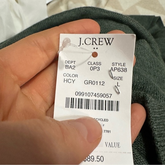 J crew heather cypress Merino wool-blend crewneck sweater - Picture 3 of 3